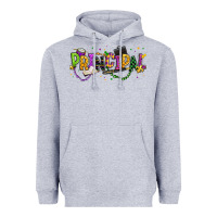 Heather Grey mardi gras principal Heavyweight Hoodie - texasbilliewilder