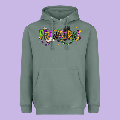 Mardi Gras Principal Heavyweight Hoodie Designed By Texasbilliewilder