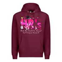 Burgundy breast cancer hr human resources Premium Hoodie - texasbilliewilder
