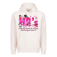 Pale Pink breast cancer hr human resources Premium Hoodie - texasbilliewilder