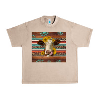 French Oak western sunflowers gemstone heifer Urban Heavy Tee - Jasminsmagicworld