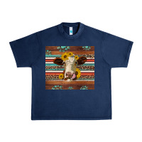 Navy western sunflowers gemstone heifer Urban Heavy Tee - Jasminsmagicworld
