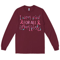 Burgundy i wear pink for all warriors Long Sleeve Tee - JahusDesignShop