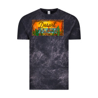 Cloud Black western desert darlin sunset cactus leopard serape   license plate tem Vintage Tee - BarkalooDesign