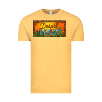 Vintage Mustard western desert darlin sunset cactus leopard serape   license plate tem Vintage Tee - BarkalooDesign