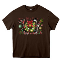 Chocolate Brown Joy Heavy Core Tee - CowhideDigitalArt
