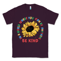 Plum in a world where you can be anything be kind Classic Tee - MaliasSmallBusiness