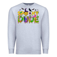 Heather Grey spooky dude Premium Sweatshirt - NancyCooperArtShop