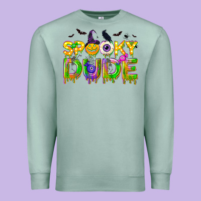 Spooky Dude Premium Sweatshirt Designed By Nancycooperartshop
