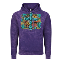 Cloud Purple western gemstone cross sunflowers serape leopard glitter Vintage Hoodie - Artiststas