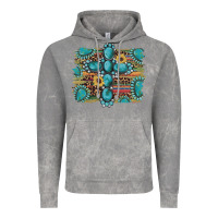 Cloud Rock western gemstone cross sunflowers serape leopard glitter Vintage Hoodie - Artiststas