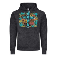 Vintage Black western gemstone cross sunflowers serape leopard glitter Vintage Hoodie - Artiststas