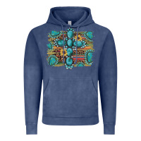 Vintage Denim western gemstone cross sunflowers serape leopard glitter Vintage Hoodie - Artiststas