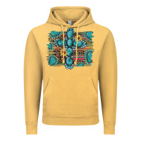 Vintage Mustard western gemstone cross sunflowers serape leopard glitter Vintage Hoodie - Artiststas