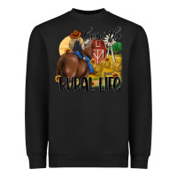 Black livin the rural life Heavyweight Sweatshirt - MaliasSmallBusiness