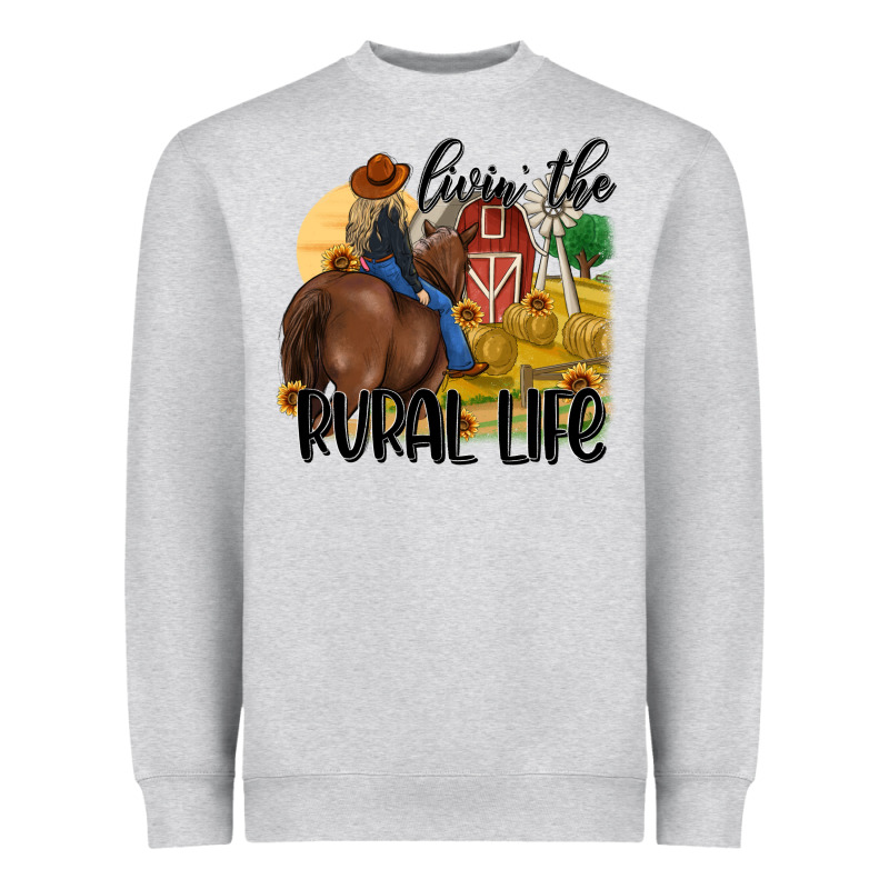 Livin The Rural Life Heavyweight Sweatshirt by MaliasSmallBusiness | Teevron