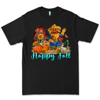 Black happy fall scarecrow Premium Tee - FaDigitalArtStudio