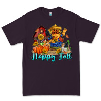 Plum happy fall scarecrow Premium Tee - FaDigitalArtStudio