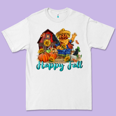 Happy Fall Scarecrow Premium Tee Designed By Fadigitalartstudio