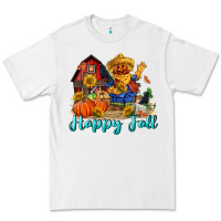 White happy fall scarecrow Premium Tee - FaDigitalArtStudio
