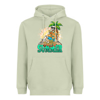 Matcha Hello summer skeleton Heavyweight Hoodie - NancyCooperArtShop