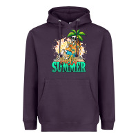 Plum Hello summer skeleton Heavyweight Hoodie - NancyCooperArtShop