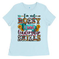 Baby Blue i'm not bossy i have leadership skills Ladies Tee - Zillion Design Studio