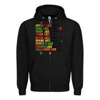 Black inspiring black leaders juneteenth Zipper Hoodie - LillyAllenDesigns