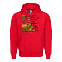 Red inspiring black leaders juneteenth Zipper Hoodie - LillyAllenDesigns