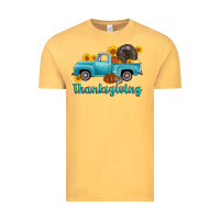 Vintage Mustard thanksgiving truck turkey Vintage Tee - AdoDesignShop