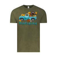 Vintage Olive thanksgiving truck turkey Vintage Tee - AdoDesignShop