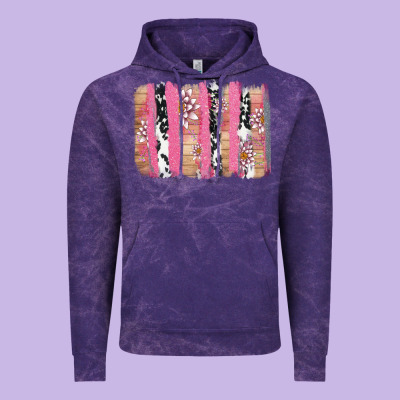 V.d Cow And Lotus Brushstrock Vintage Hoodie Designed By Adodesignshop