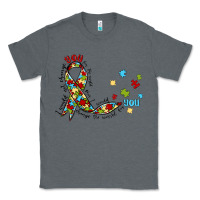 Charcoal Heather autism awareness Classic Tee - MaliasSmallBusiness