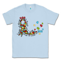 Dusty Blue autism awareness Classic Tee - MaliasSmallBusiness