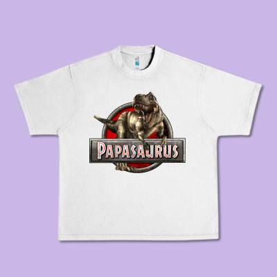 Papasaurus T-rex Urban Heavy Tee Designed By Lillyallendesigns