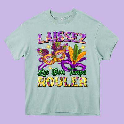 Laissez Les Bon Temps Rouler Heavy Core Tee Designed By Fadigitalartstudio