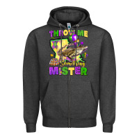 Charcoal Heather throw me something mister louisiana mardi gras Zipper Hoodie - LillyAllenDesigns