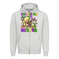Dove Grey throw me something mister louisiana mardi gras Zipper Hoodie - LillyAllenDesigns