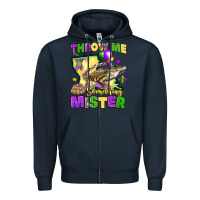 Navy throw me something mister louisiana mardi gras Zipper Hoodie - LillyAllenDesigns