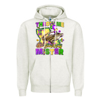 Oatmeal Heather throw me something mister louisiana mardi gras Zipper Hoodie - LillyAllenDesigns