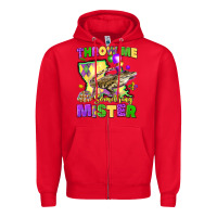 Red throw me something mister louisiana mardi gras Zipper Hoodie - LillyAllenDesigns