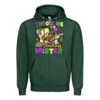 Sports Green throw me something mister louisiana mardi gras Zipper Hoodie - LillyAllenDesigns