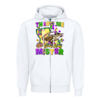White throw me something mister louisiana mardi gras Zipper Hoodie - LillyAllenDesigns
