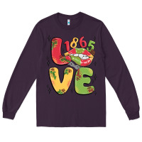 Plum love juneteenth lips Long Sleeve Tee - MaliasSmallBusiness