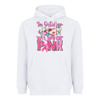 White in october we wear pink breast cancer awareness Heavyweight Hoodie - texasbilliewilder