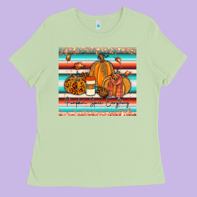 Pumkin Spice Everything Tumbler Ladies Tee Designed By Jahusdesignshop
