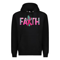 Black Cancer Faith with gemstone Premium Hoodie - NancyCooperArtShop