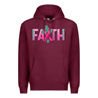 Burgundy Cancer Faith with gemstone Premium Hoodie - NancyCooperArtShop