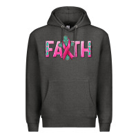 Charcoal Heather Cancer Faith with gemstone Premium Hoodie - NancyCooperArtShop