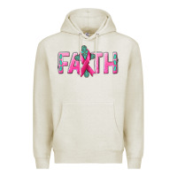 Oatmeal Heather Cancer Faith with gemstone Premium Hoodie - NancyCooperArtShop